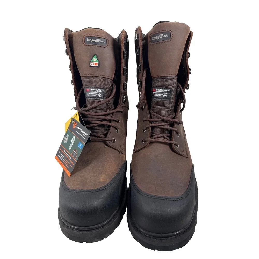 Men's RefrigiWear Insulated Composite Toe Work Boots 15M Brown CSA/ASTM & PR EH